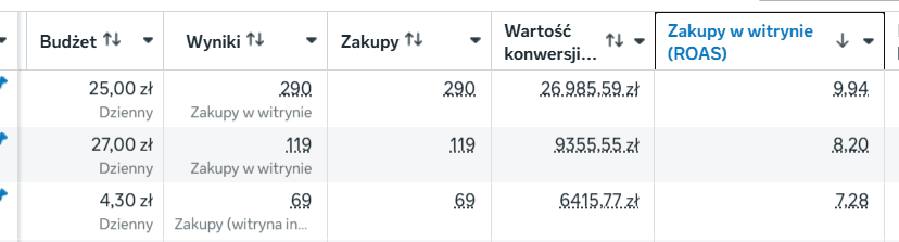 Wyniki kampanii Meta Ads - ROAS do 9.94x - Tukan